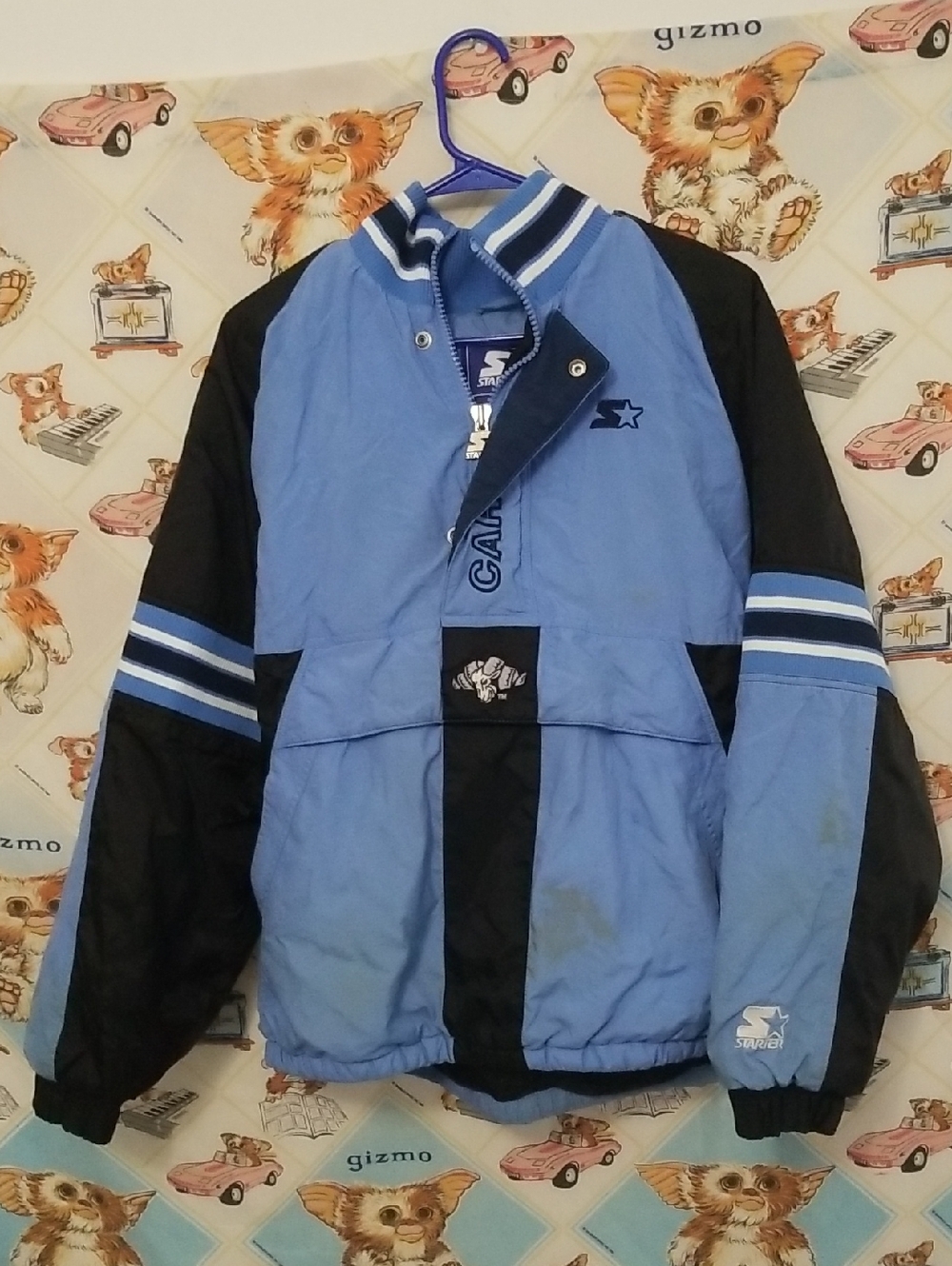 Vintage 90s University of North Carolina Tarheels Starter Puffer Jacket Size XL